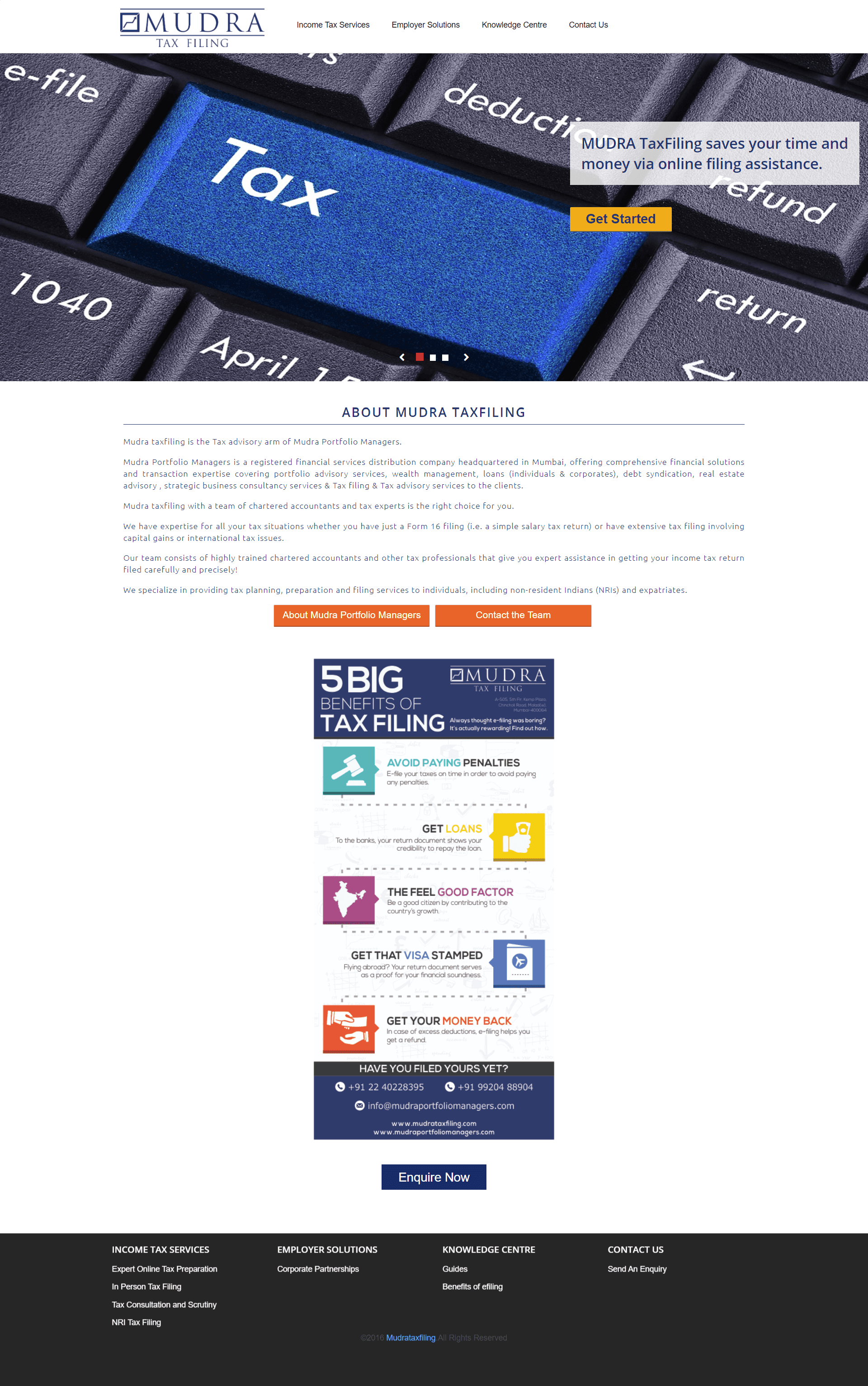 Mudra TaxFiling — Online tax filing platform