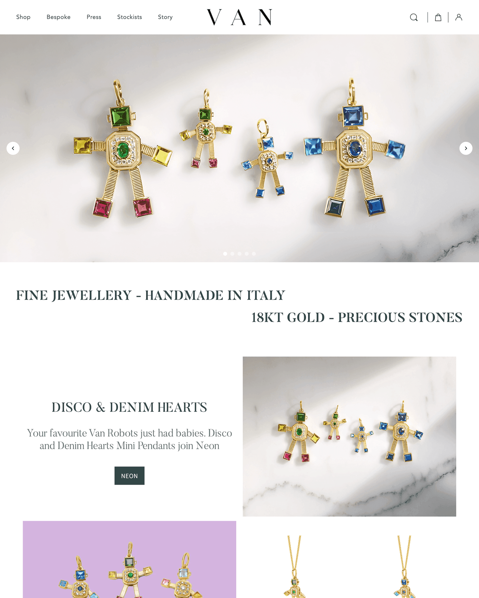 VAN Robot — Fine jewellery, handmade in Italy